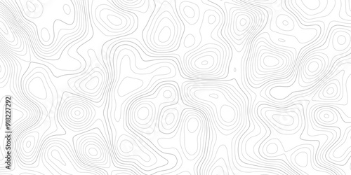 Abstract background wavy topographic line map. Contour geography map grid abstract backdrop. Seamless pattern and banner design. Modern and dynamic feel to topographic mapping vector illustration.