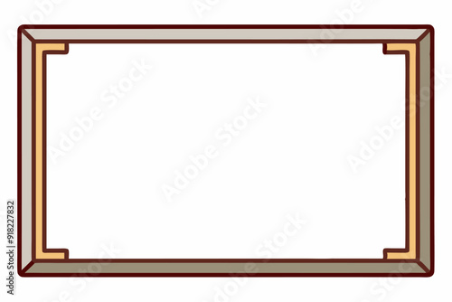 Simple Brown and Yellow Rectangular Frame