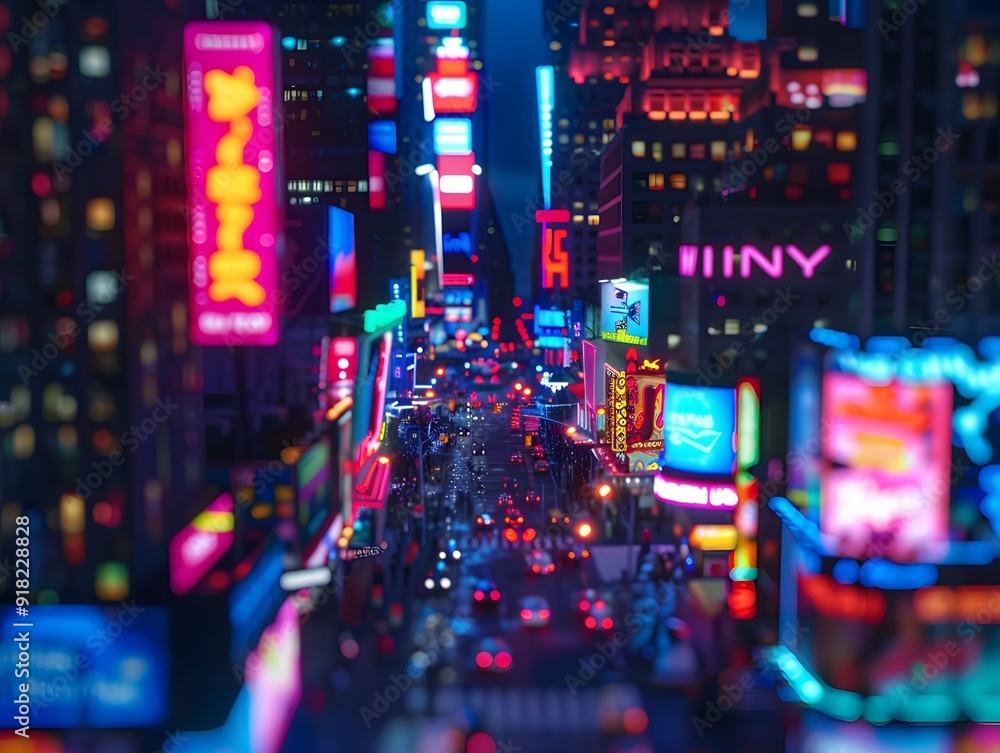 custom made wallpaper toronto digitalNeon Lights of the City