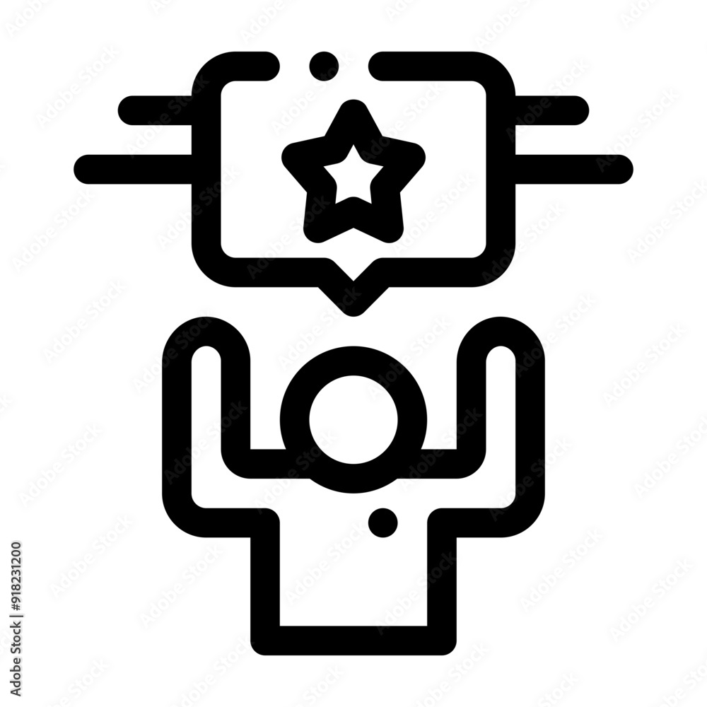 motivation line icon motivation line icon