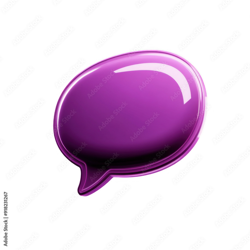 Fototapeta premium Purple Speech Bubble