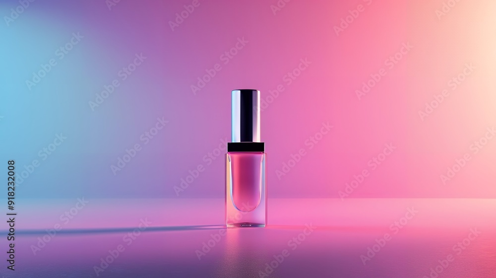 Stylish pink cosmetic bottle on vibrant background with gentle shadows, ideal for beauty product branding. Gradient hues and ample white space for creams, lotions, serums, and gels Stylish pink cosmetic bottle on vibrant background with gentle shadows, ideal for beauty product branding. Gradient hues and ample white space for creams, lotions, serums, and gels