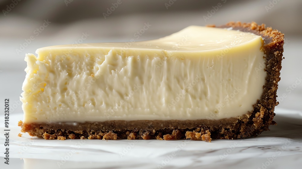 Delicious cheesecake slice with a golden crust and creamy filling, perfect for dessert lovers and special occasions. Delicious cheesecake slice with a golden crust and creamy filling, perfect for dessert lovers and special occasions.