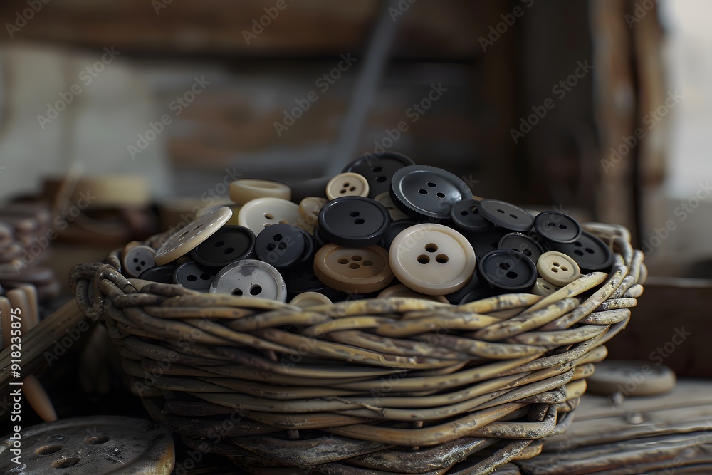 Obraz premium A Basket of Buttons