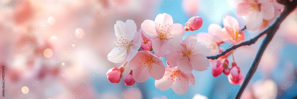Delicate Pink Cherry Blossoms in Springtime - A close-up of delicate pink cherry blossoms, with a soft, blurred background. The image symbolizes spring, new beginnings, beauty, nature, and fragility. Delicate Pink Cherry Blossoms in Springtime - A close-up of delicate pink cherry blossoms, with a soft, blurred background. The image symbolizes spring, new beginnings, beauty, nature, and fragility.