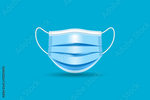 Surgical face mask vector.