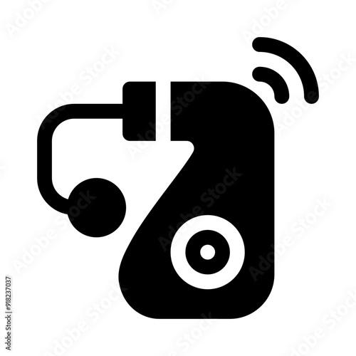 hearing aid glyph icon