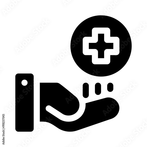 hospital sign glyph icon