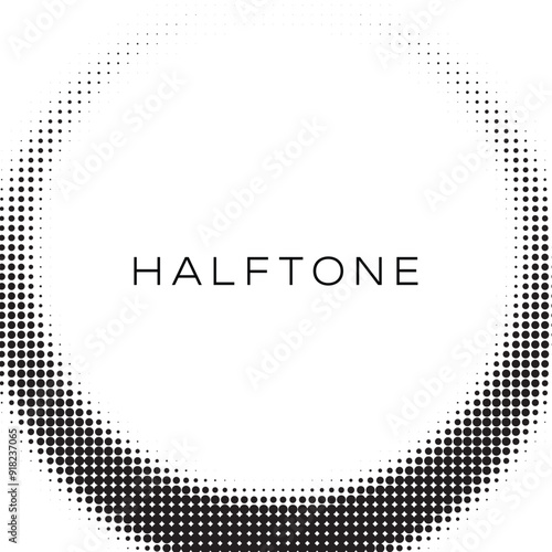 creative color halftone half moon circular.eps
