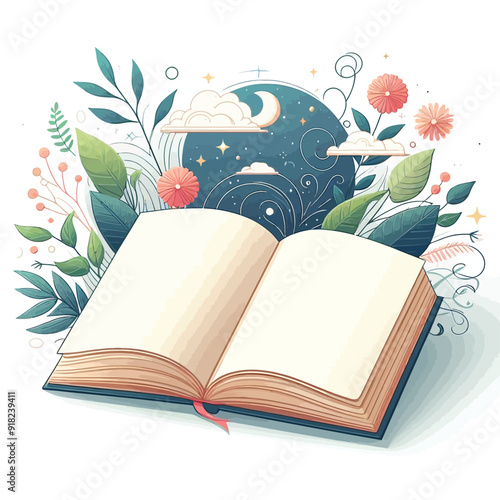 blank book vector illustration