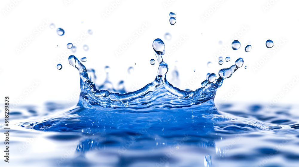 Blue water splash isolated on white background. Blue water splash isolated on white background.
