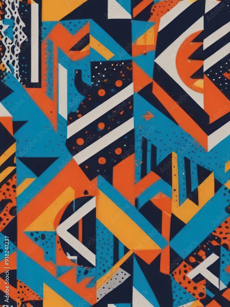 Obraz premium memphis pattern with Generative artificial intelligence