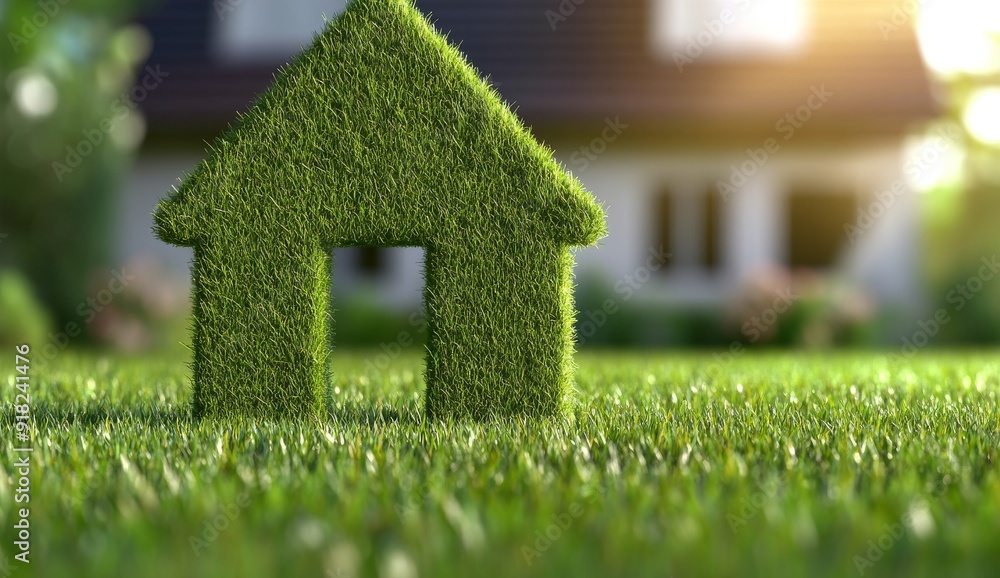 Green House Made of Grass with Sunlight in the Background Green House Made of Grass with Sunlight in the Background