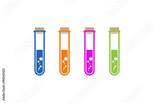 Test tubes vector.