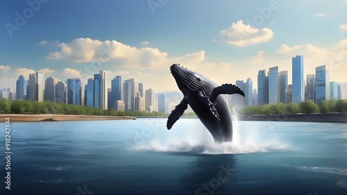 dolphin jumping in the water