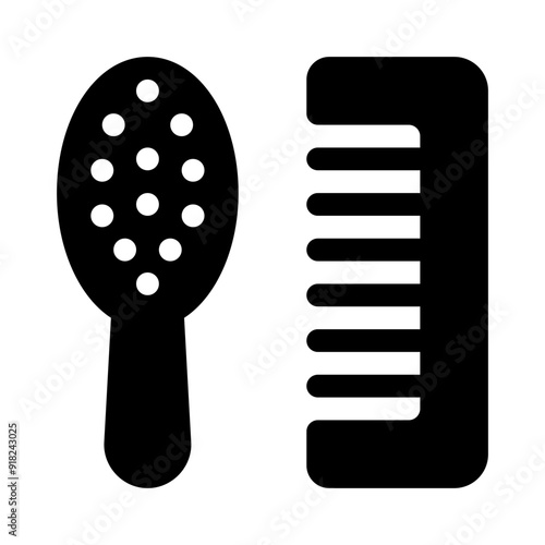 hairbrush glyph icon
