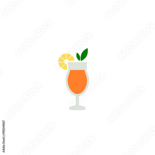 Alcohol cocktail icon isolated on white background photo