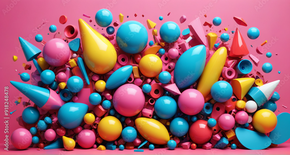 colorful balloons and confetti on the background colorful balloons and confetti on the background