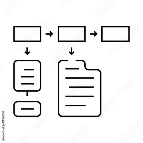learning structure line icon vector. learning structure sign. isolated contour symbol black illustration