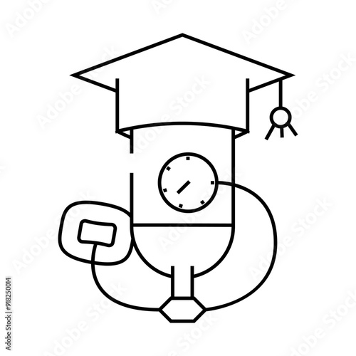 education diving school line icon vector. education diving school sign. isolated contour symbol black illustration
