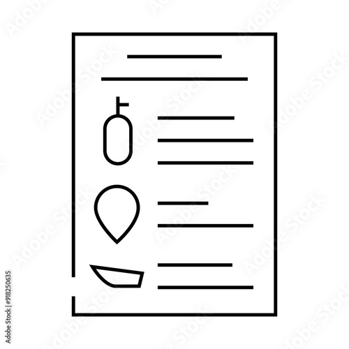 price diving school line icon vector. price diving school sign. isolated contour symbol black illustration