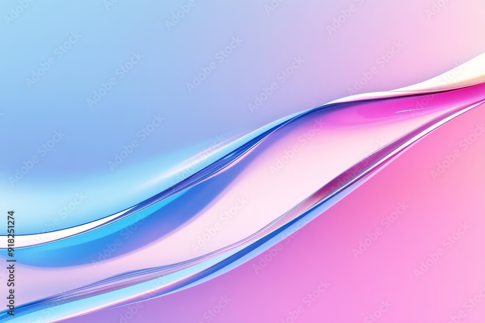 Fototapeta premium Holographic iridescent satin fabric with soft pastel colors, creating an ethereal and dreamy background