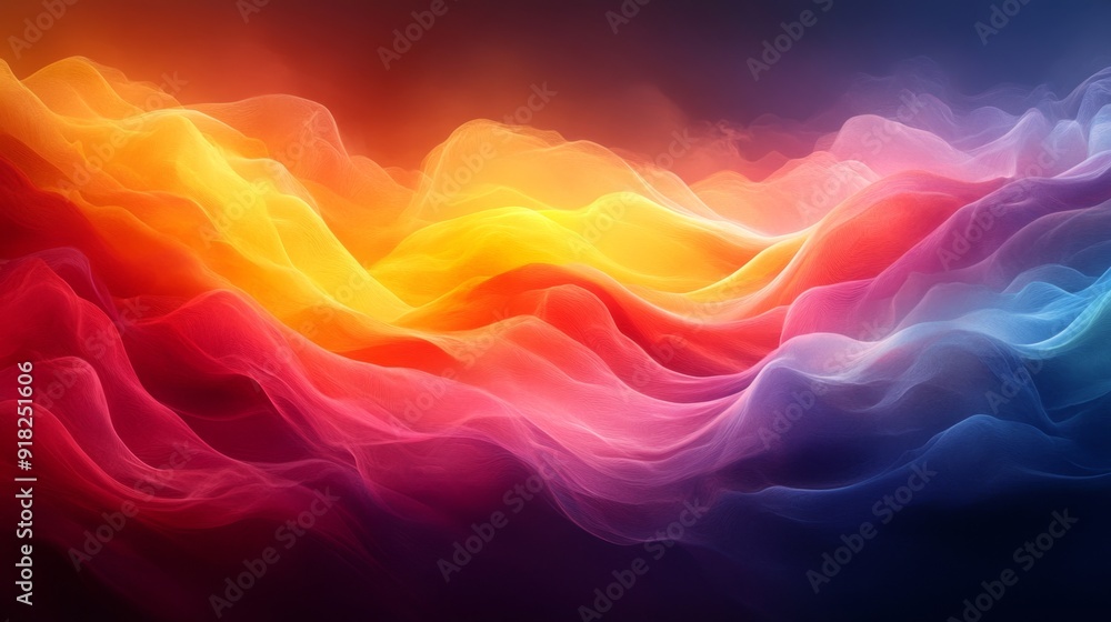 Abstract colorful gradient background with soft glowing waves. Abstract colorful gradient background with soft glowing waves.