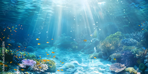 Wallpaper Mural Underwater coral reef landscape background Torontodigital.ca