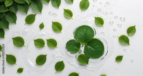 abstract background with leaves