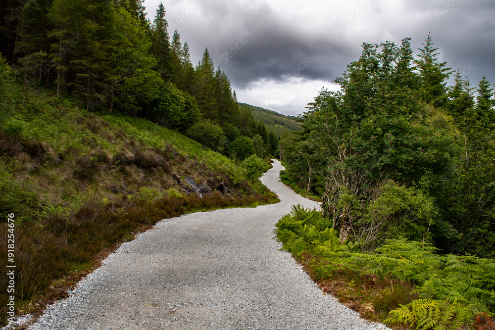 Hiking Path To The Otter Hide Observation Point In Kylerhea On The Isle Of Skye In Scotland, UK Hiking Path To The Otter Hide Observation Point In Kylerhea On The Isle Of Skye In Scotland, UK