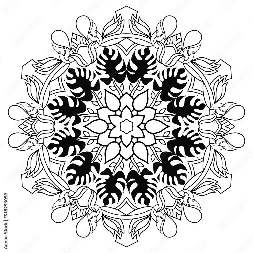 Mandala Line Illustration, Perfect set for surface of design, textiles, posters, tattoos in indian yoga style, Mandala Line Drawing Design. bundle for coloring book interior. Round Ornament Pattern Mandala Line Illustration, Perfect set for surface of design, textiles, posters, tattoos in indian yoga style, Mandala Line Drawing Design. bundle for coloring book interior. Round Ornament Pattern