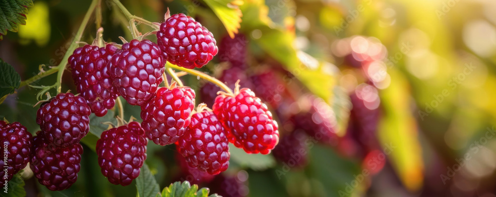 Deep berry-colored berries on a bush, nature, ripe abundance, Copy space, Vivid Storytelling, Exceptional Clarity and Detail Deep berry-colored berries on a bush, nature, ripe abundance, Copy space, Vivid Storytelling, Exceptional Clarity and Detail