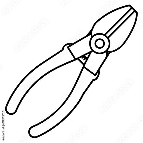 Pliers art vector illustration