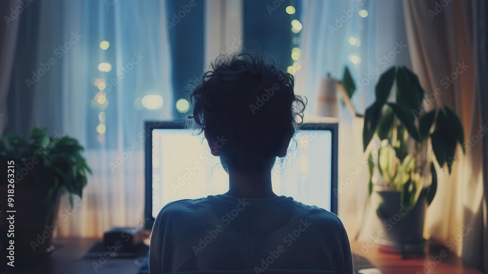 A person staring at their empty desk, soft focus, muted colors, melancholy A person staring at their empty desk, soft focus, muted colors, melancholy