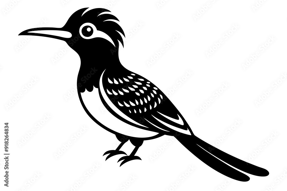 Obraz premium cute jacamar vector silhouette