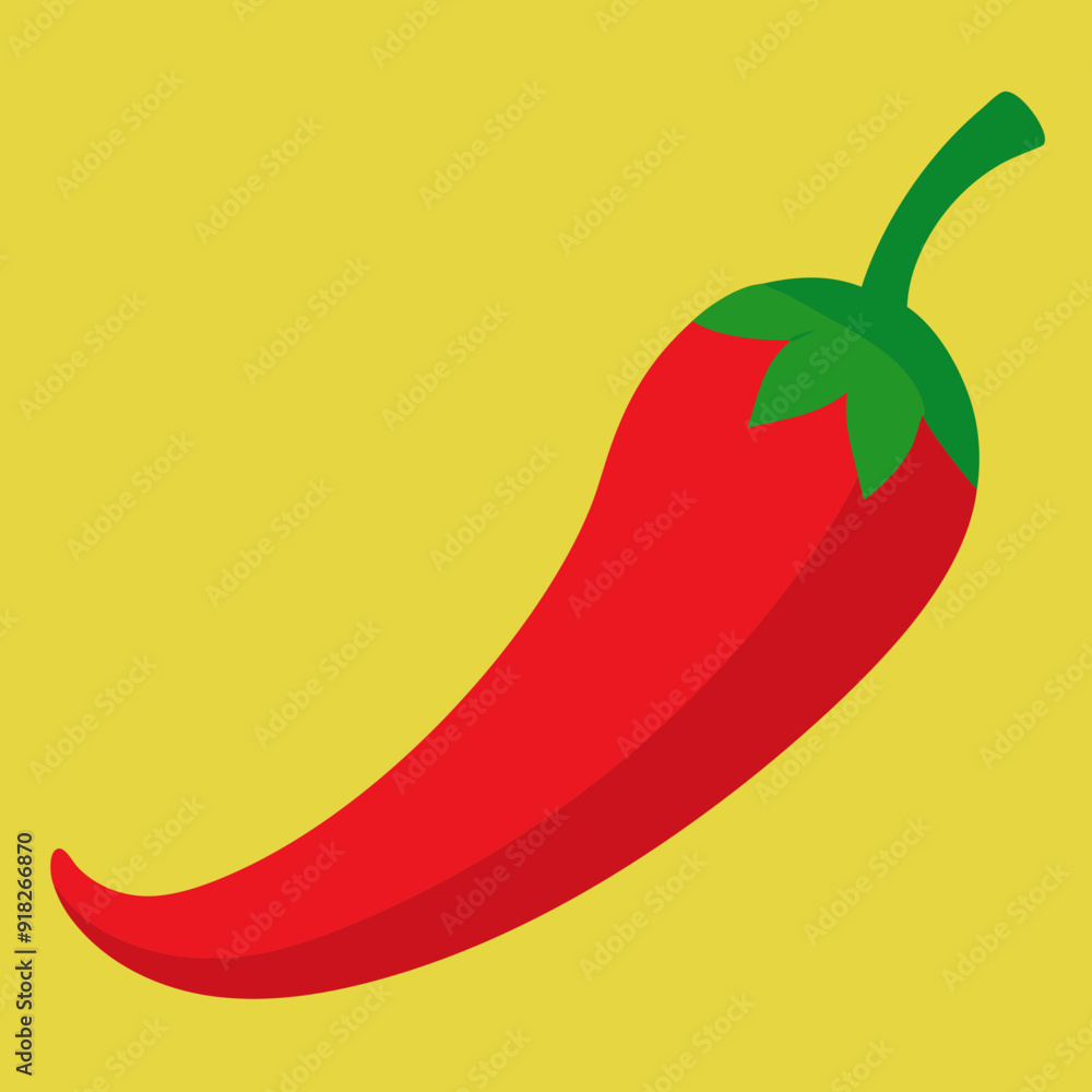 Chilly vector illustration on white background Chilly vector illustration on white background