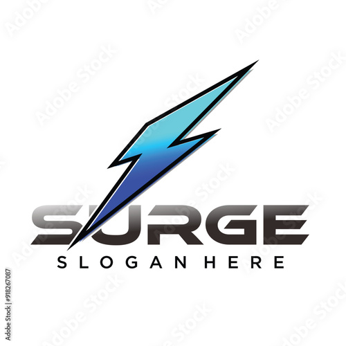 high voltage or surge logo vector