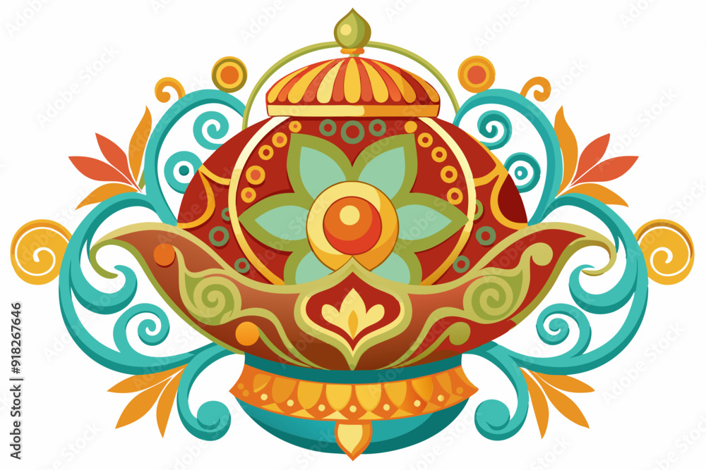 Ornate Floral Design with a Dome-Shaped Centerpiece Ornate Floral Design with a Dome-Shaped Centerpiece
