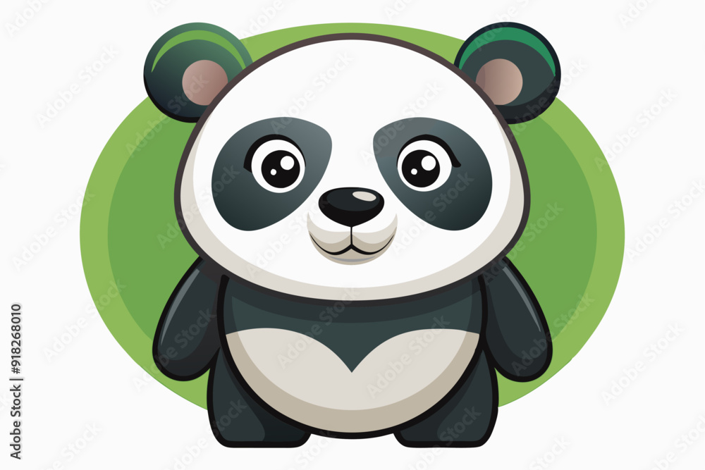 Cartoon Illustration of a Smiling Panda Bear Cartoon Illustration of a Smiling Panda Bear