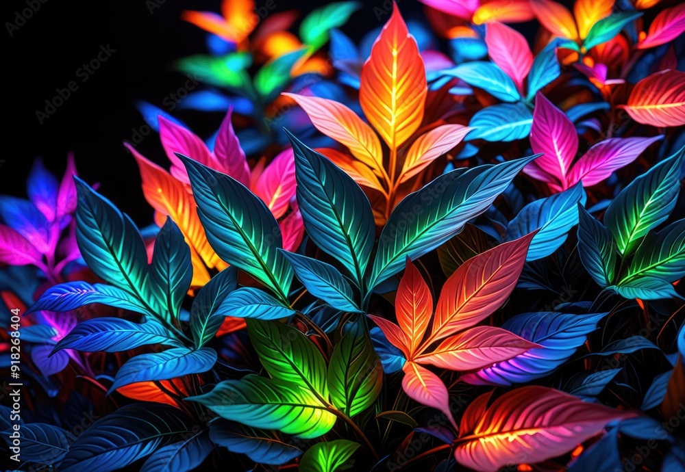 a scene featuring leaves on a black background. a scene featuring leaves on a black background.