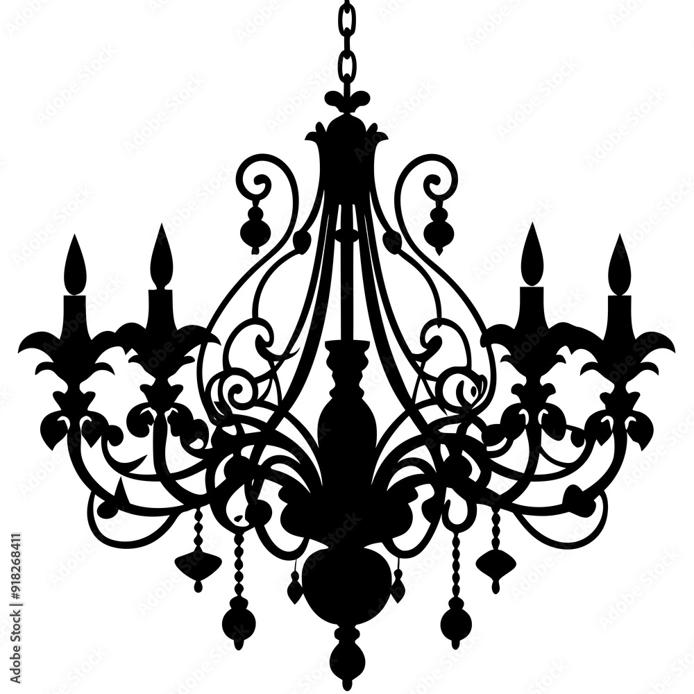 Chandelier vector silhouette Chandelier vector silhouette