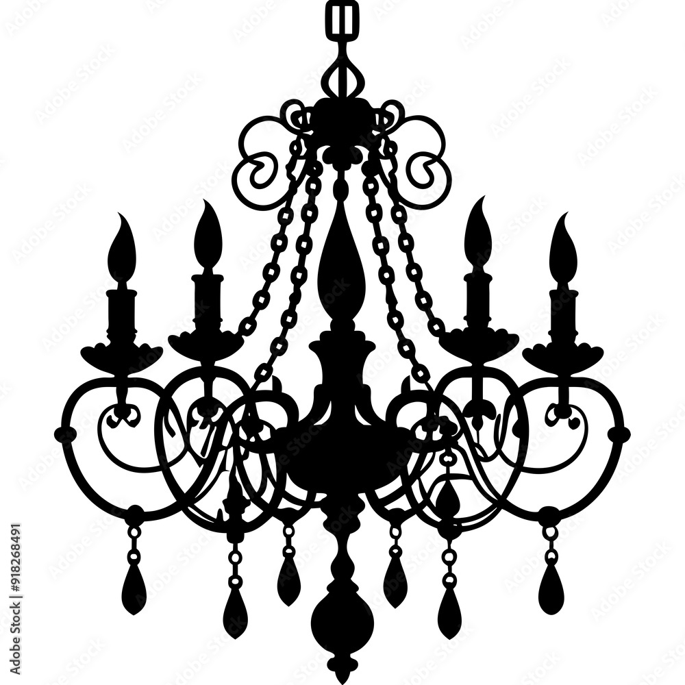 Chandelier vector silhouette Chandelier vector silhouette