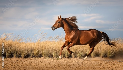 Wallpaper Mural A brown cow stands in a field next to a house The house is equipped with a solar panel atop its roof Torontodigital.ca