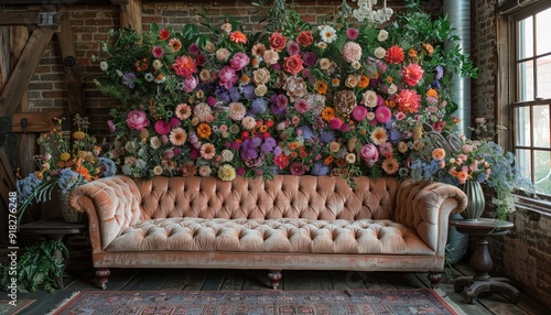 wallpaper decor with a bold pattern for a unique wedding backdrop 