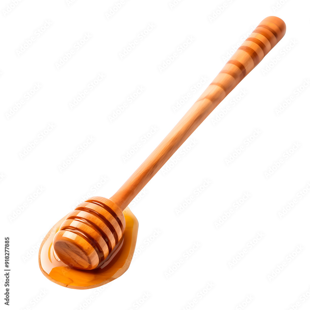 honey dripping from a wooden dipper on transparent background honey dripping from a wooden dipper on transparent background