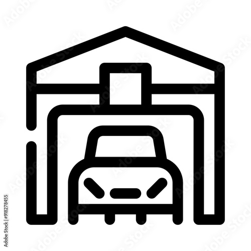 garage line icon