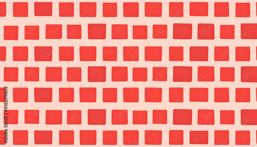 Abstract red square pattern background handmade prints on digital art concept, Generative AI. Abstract red square pattern background handmade prints on digital art concept, Generative AI.