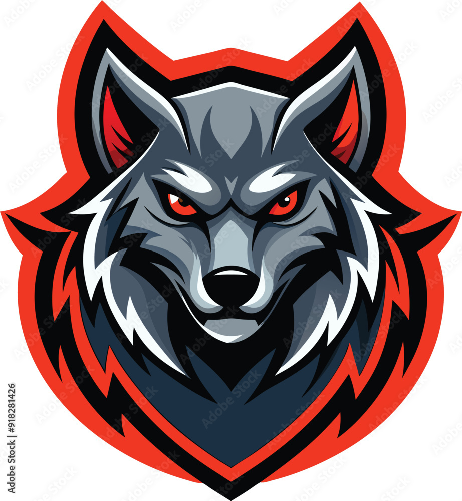 Obraz premium wolf tribal tattoo