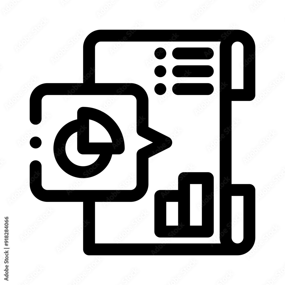 pie chart line icon pie chart line icon