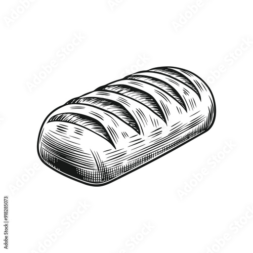 bread vector hand drawn illustration